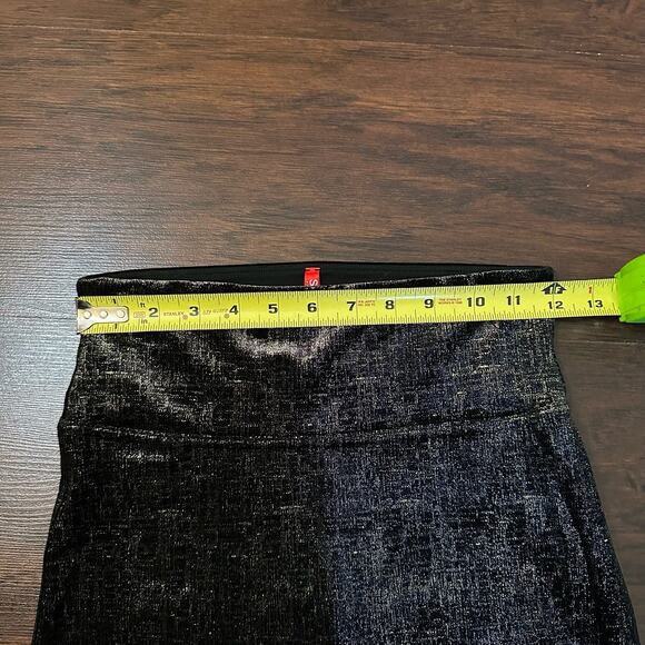 Spanx black & gold velvet sparkly leggings size S - Picture 9 of 10